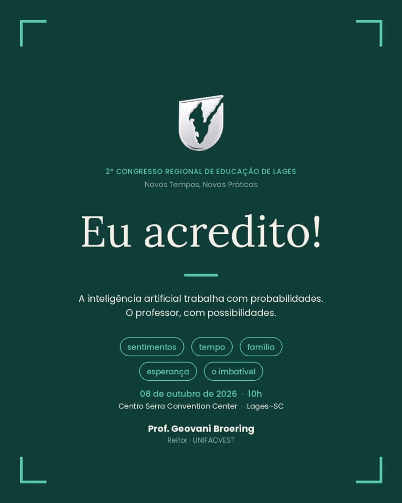 Lages: Congresso Regional de Educação discute o futuro da profissão docente e inteligência artificial