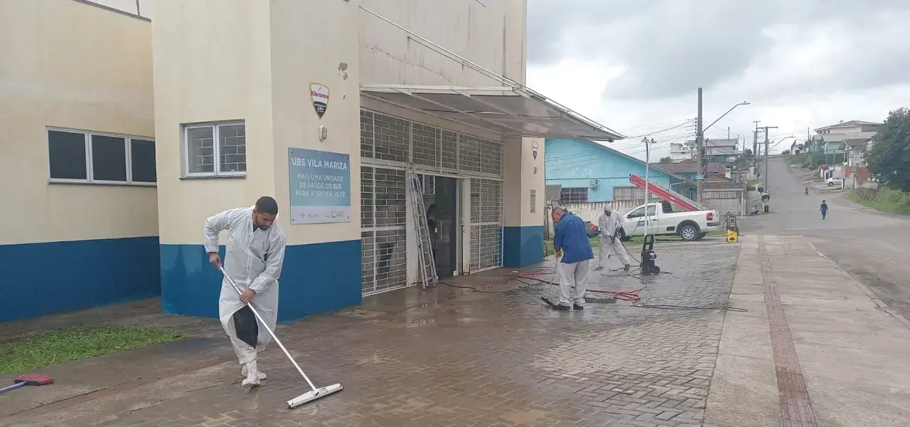 Mutirão de limpeza alcança 17 unidades de saúde em Lages - Visor Notícias