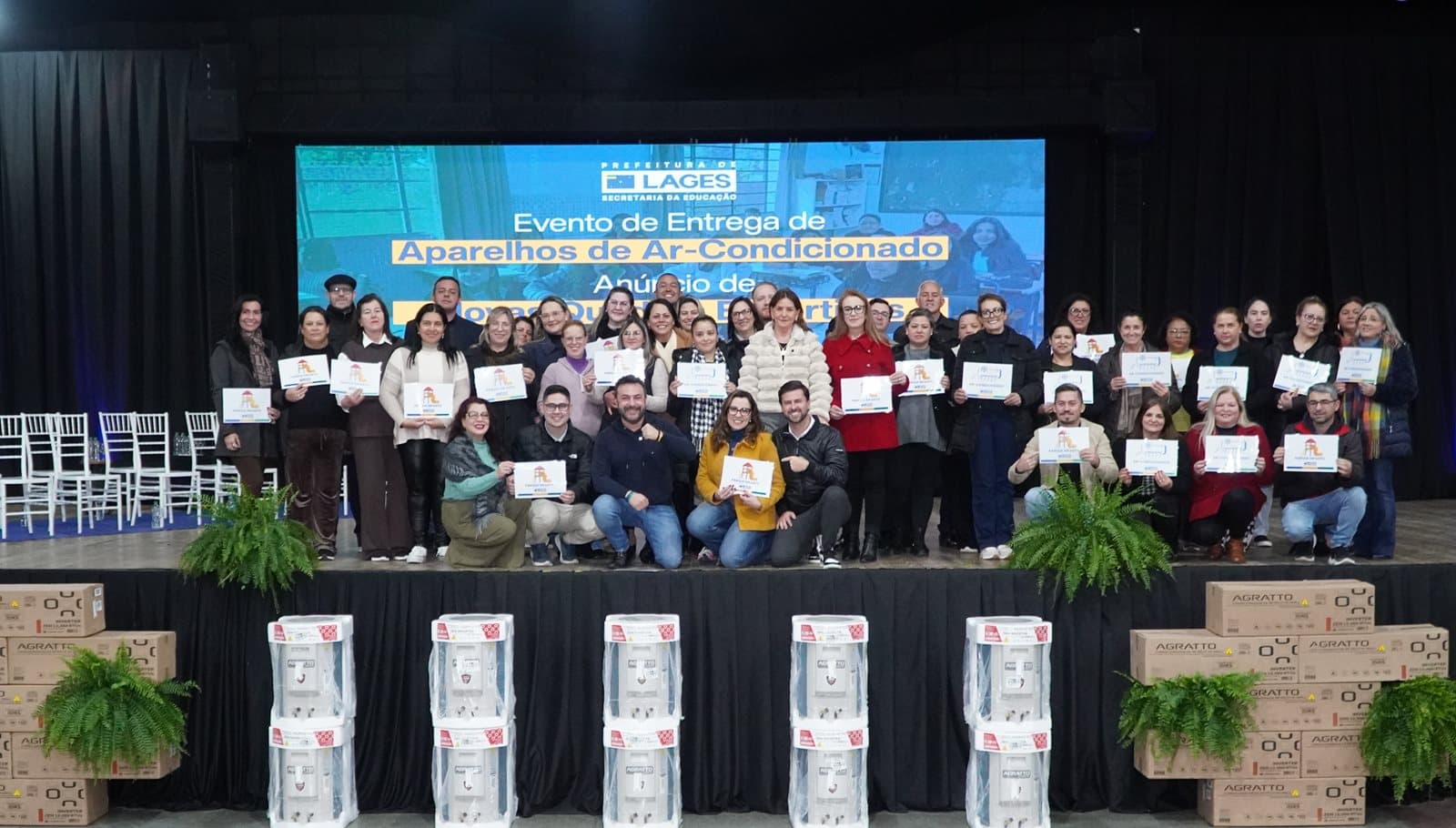 Lages recebe 100 aparelhos de ar-condicionado para escolas e centros de educação infantil