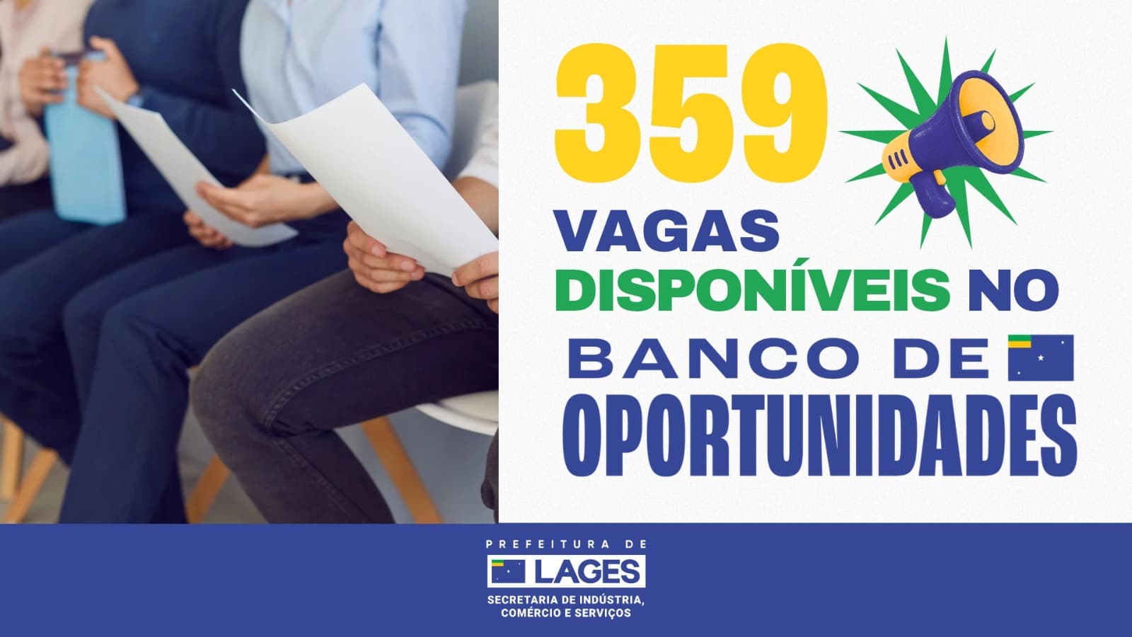 Banco de Oportunidades oferece 359 vagas de trabalho com carteira assinada em Lages