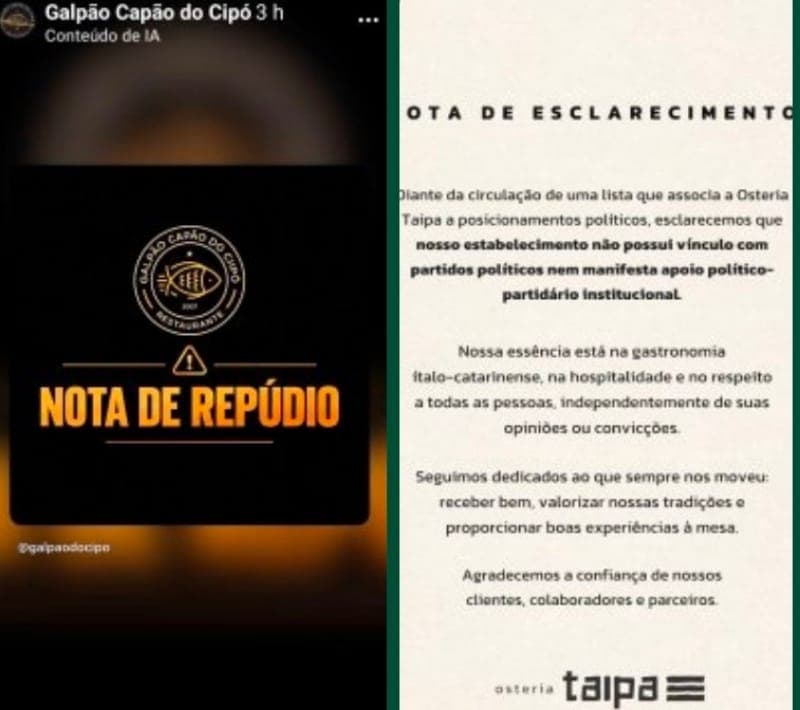 Restaurantes de Lages são vítimas de lista apócrifa - Milton Barão